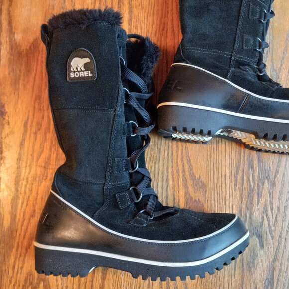 Sorel Joan of Arctic Women's Waterproof Black Suede Faux Fur-Lined Boot Size 9 - Picture 5 of 16